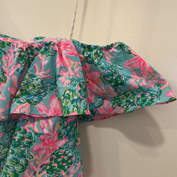 LILLY PULITZER Zeldie One Shoulder Ruffle Top - Picture 2 of 5